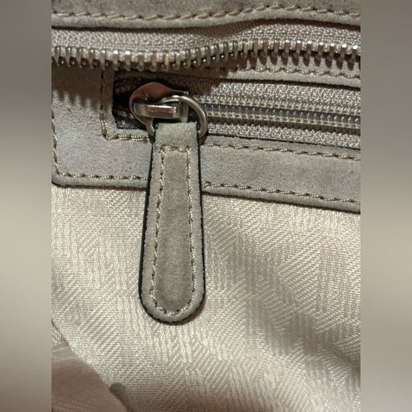 Michael Kors Gray Billy Fringe Crossbody Bag with Studded Detail - Picture 13 of 16